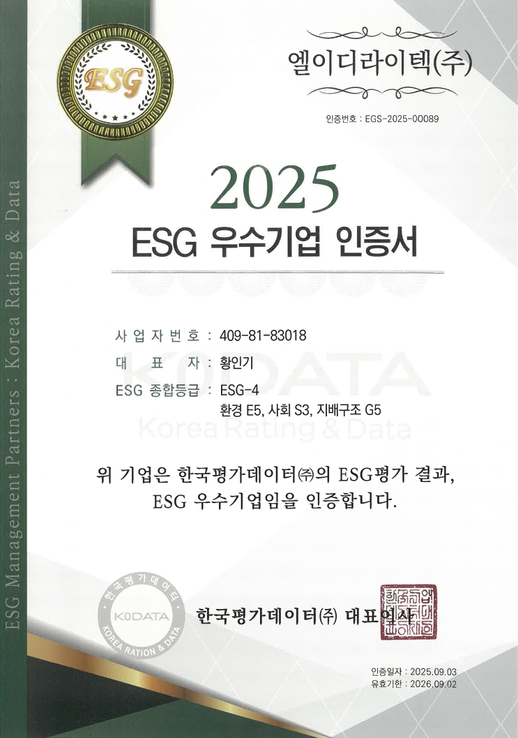 Certificate of Excellent ESG Enterprise